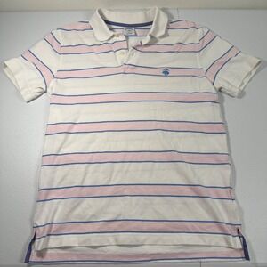 Brooks Brothers 1818 Performance Polo Shirt Men's Medium Slim Fit Striped Cotton
